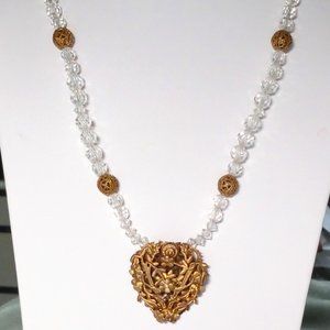 ANTIIQUE "Belle Époque" Austrian Necklace w/Repousse! One-of-Kind!